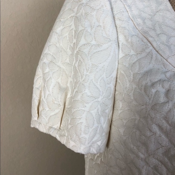 ANA Vintage Ivory Textured Shirt Cropped Jacket - Picture 3 of 4